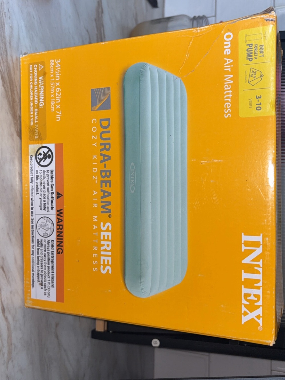 Intex Dura-Beam Series Cozy Kidz Air Mattress - Light Blue